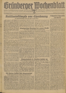 Grünberger Wochenblatt: Zeitung für Stadt und Land, No. 145 (23. Juni 1944)