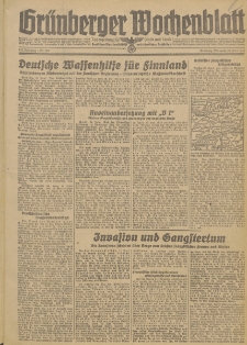 Gr&uuml;nberger Wochenblatt: Zeitung f&uuml;r Stadt und Land, No. 149 (28. Juni 1944)