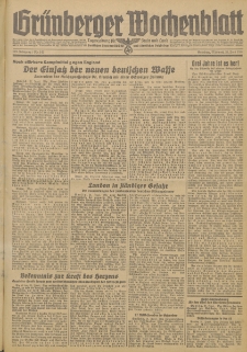 Gr&uuml;nberger Wochenblatt: Zeitung f&uuml;r Stadt und Land, No. 143 (21. Juni 1944)
