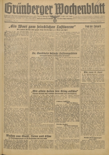 Gr&uuml;nberger Wochenblatt: Zeitung f&uuml;r Stadt und Land, No. 123 (Pfingsten 1944)