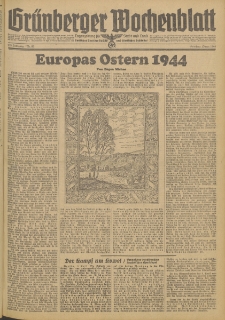 Gr&uuml;nberger Wochenblatt: Zeitung f&uuml;r Stadt und Land, No. 83. (Ostern 1944)
