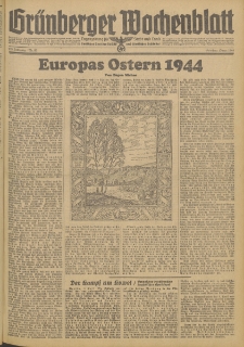 Grünberger Wochenblatt: Zeitung für Stadt und Land, No. 83. (Ostern 1944)