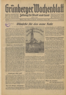 Grünberger Wochenblatt: Zeitung für Stadt und Land, No. 304. (1. Februar 1935)