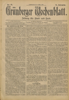 Grünberger Wochenblatt: Zeitung für Stadt und Land, No. 33. (18. März 1905)