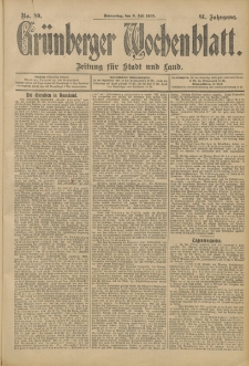 Grünberger Wochenblatt: Zeitung für Stadt und Land, No. 80. (6. Juli 1905)