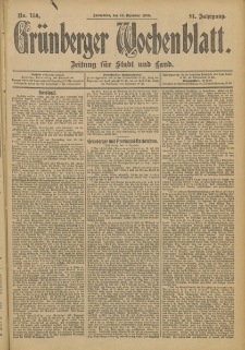 Grünberger Wochenblatt: Zeitung für Stadt und Land, No. 150. (16. Dezember 1905)