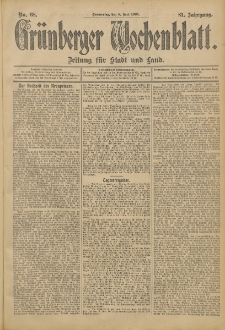 Grünberger Wochenblatt: Zeitung für Stadt und Land, No. 68. (8. Juni 1905)