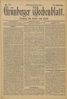 Grünberger Wochenblatt: Zeitung für Stadt und Land, No. 151. (19. Dezember 1905)