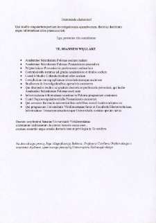 Akt nadania godności doktora honoris causa profesorowi Janowi Węglarzowi