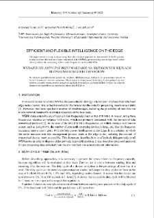 Efficient and flexible intelligence on the edge = Wydajne i elastyczne przetwarzanie na brzegowych węzłach bezprzewodowej sieci sensorów