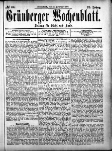 Grünberger Wochenblatt, No. 24. (25. Februar 1899)