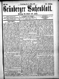 Grünberger Wochenblatt, No. 35. (23. März 1899)