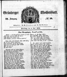 Grünberger Wochenblatt, No. 18. (6. Mai 1842)
