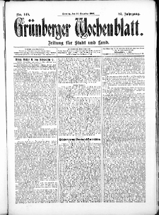 Grünberger Wochenblatt: Zeitung für Stadt und Land, No. 148. (10. December 1907)