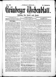 Grünberger Wochenblatt: Zeitung für Stadt und Land, No. 150. (14. December 1907)