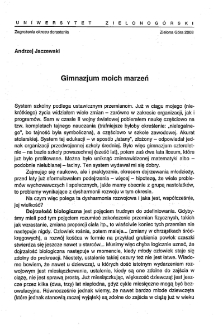 Zamiast zakończenia. Gimnazjum moich marzeń