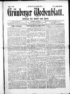 Gr&uuml;nberger Wochenblatt: Zeitung f&uuml;r Stadt und Land, No. 155. ( 28. December 1909 )