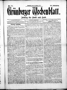 Gr&uuml;nberger Wochenblatt: Zeitung f&uuml;r Stadt und Land, No. 17. ( 10. Februar 1912 )