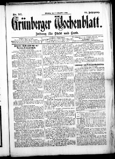Gr&uuml;nberger Wochenblatt: Zeitung f&uuml;r Stadt und Land, No. 147. ( 10. Dezember 1912 )
