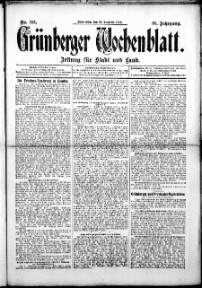 Gr&uuml;nberger Wochenblatt: Zeitung f&uuml;r Stadt und Land, No. 151. ( 19. Dezember 1912 )