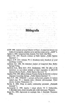 Spojrzenie na metodę: studia z metodologii badań socjologicznych - bibliografia