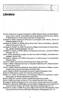 Ani bezrobocie, ani opieka społeczna: od wyboru do ekonomicznej realizacji - literatura