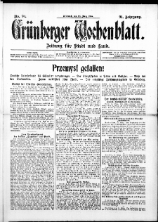 Grünberger Wochenblatt: Zeitung für Stadt und Land, No. 70. ( 24. März 1915 )