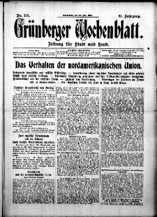Grünberger Wochenblatt: Zeitung für Stadt und Land, No. 135. ( 12. Juni 1915 )