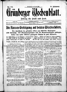 Grünberger Wochenblatt: Zeitung für Stadt und Land, No. 153. ( 3. Juli 1915 )