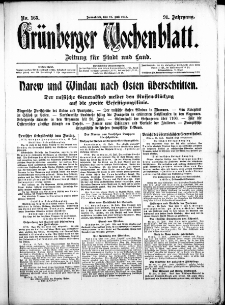 Gr&uuml;nberger Wochenblatt: Zeitung f&uuml;r Stadt und Land, No. 165. ( 17. Juli 1915 )