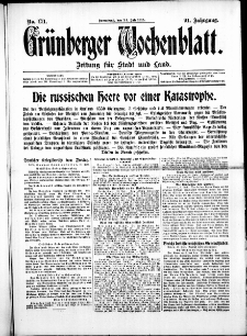 Grünberger Wochenblatt: Zeitung für Stadt und Land, No. 171. ( 24. Juli 1915 )
