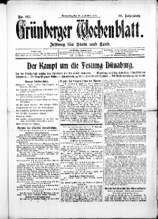 Gr&uuml;nberger Wochenblatt: Zeitung f&uuml;r Stadt und Land, No. 217. ( 16. September 1915 )
