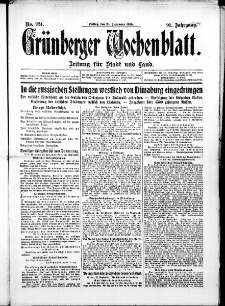 Grünberger Wochenblatt: Zeitung für Stadt und Land, No. 224. ( 24. September 1915 )