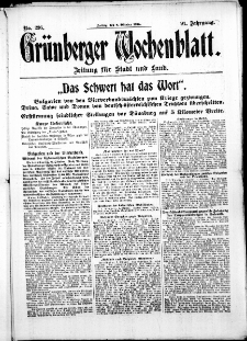 Grünberger Wochenblatt: Zeitung für Stadt und Land, No. 236. ( 8. Oktober 1915 )