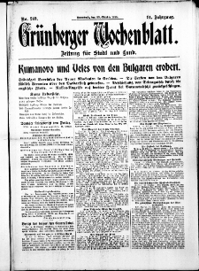 Gr&uuml;nberger Wochenblatt: Zeitung f&uuml;r Stadt und Land, No. 249. ( 23. Oktober 1915 )