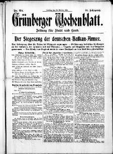 Gr&uuml;nberger Wochenblatt: Zeitung f&uuml;r Stadt und Land, No. 247. ( 21. Oktober 1915 )