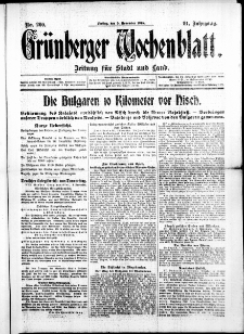 Gr&uuml;nberger Wochenblatt: Zeitung f&uuml;r Stadt und Land, No. 260. ( 5. November 1915 )