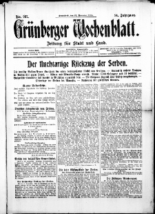 Grünberger Wochenblatt: Zeitung für Stadt und Land, No. 258. ( 3. November 1915 )