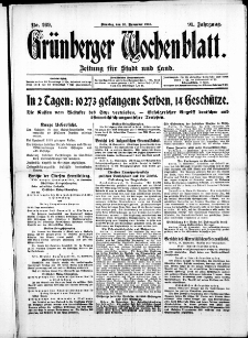 Grünberger Wochenblatt: Zeitung für Stadt und Land, No. 269. ( 16. November 1915 )