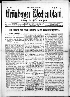 Grünberger Wochenblatt: Zeitung für Stadt und Land, No. 270. ( 17. November 1915 )