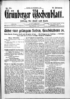 Grünberger Wochenblatt: Zeitung für Stadt und Land, No. 273. ( 21. November 1915 )
