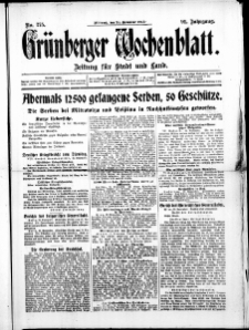 Grünberger Wochenblatt: Zeitung für Stadt und Land, No. 275. ( 24. November 1915 )