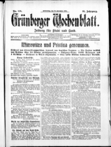 Grünberger Wochenblatt: Zeitung für Stadt und Land, No. 276. ( 25. November 1915 )