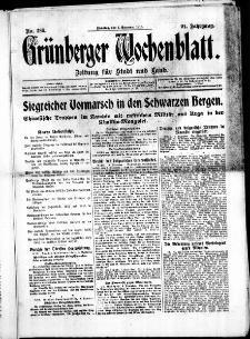 Grünberger Wochenblatt: Zeitung für Stadt und Land, No. 286. ( 7. Dezember 1915 )