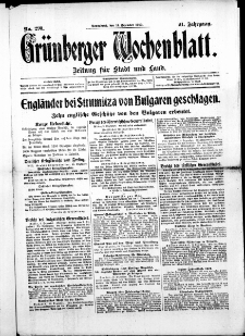Grünberger Wochenblatt: Zeitung für Stadt und Land, No. 290. ( 11. Dezember 1915 )