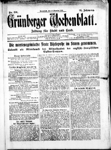 Grünberger Wochenblatt: Zeitung für Stadt und Land, No. 296. ( 18. Dezember 1915 )