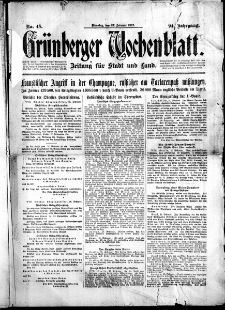 Gr&uuml;nberger Wochenblatt: Zeitung f&uuml;r Stadt und Land, No. 48. ( 27. Februar 1917 )
