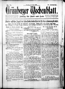 Gr&uuml;nberger Wochenblatt: Zeitung f&uuml;r Stadt und Land, No. 78. ( 3. April 1917 )
