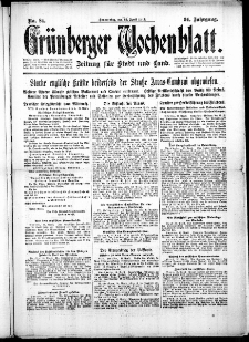 Grünberger Wochenblatt: Zeitung für Stadt und Land, No. 84. ( 12. April 1917 )