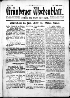 Grünberger Wochenblatt: Zeitung für Stadt und Land, No. 159. ( 11. Juli 1917 )